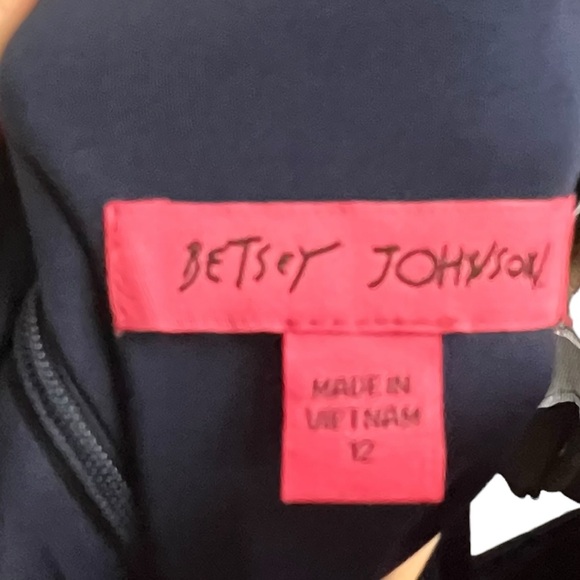 NWT BETSY JOHNSON FLOUNCE SCUBA SHEATH DRESS FEMININE RUFFLE CHIC OFFICEWEAR  12 - Picture 8 of 10